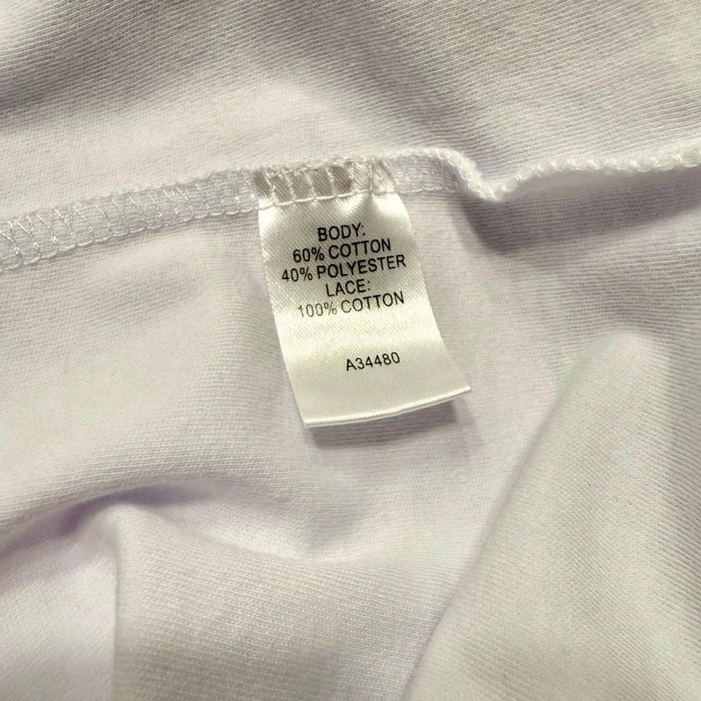 Appleseed's White Blouse shirt with Quarter length Eyelet Sleeves PXL EUC - Picture 6 of 10